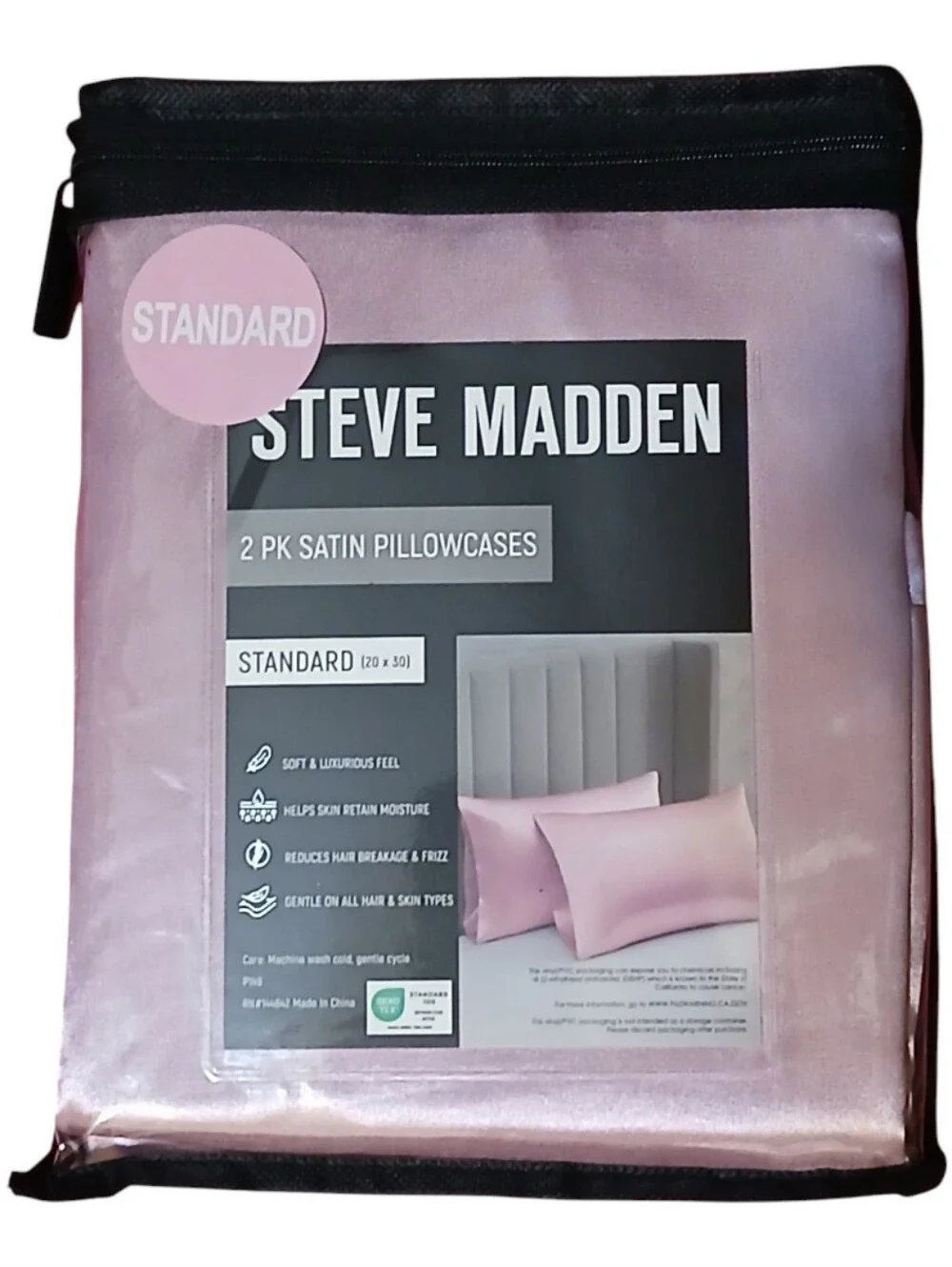 Steve Madden satin pillowcases Lilac Pink